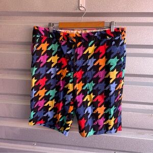 Loudmouth golf rainbow houndstooth short